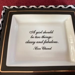 Decorative Dish Chanel Quote